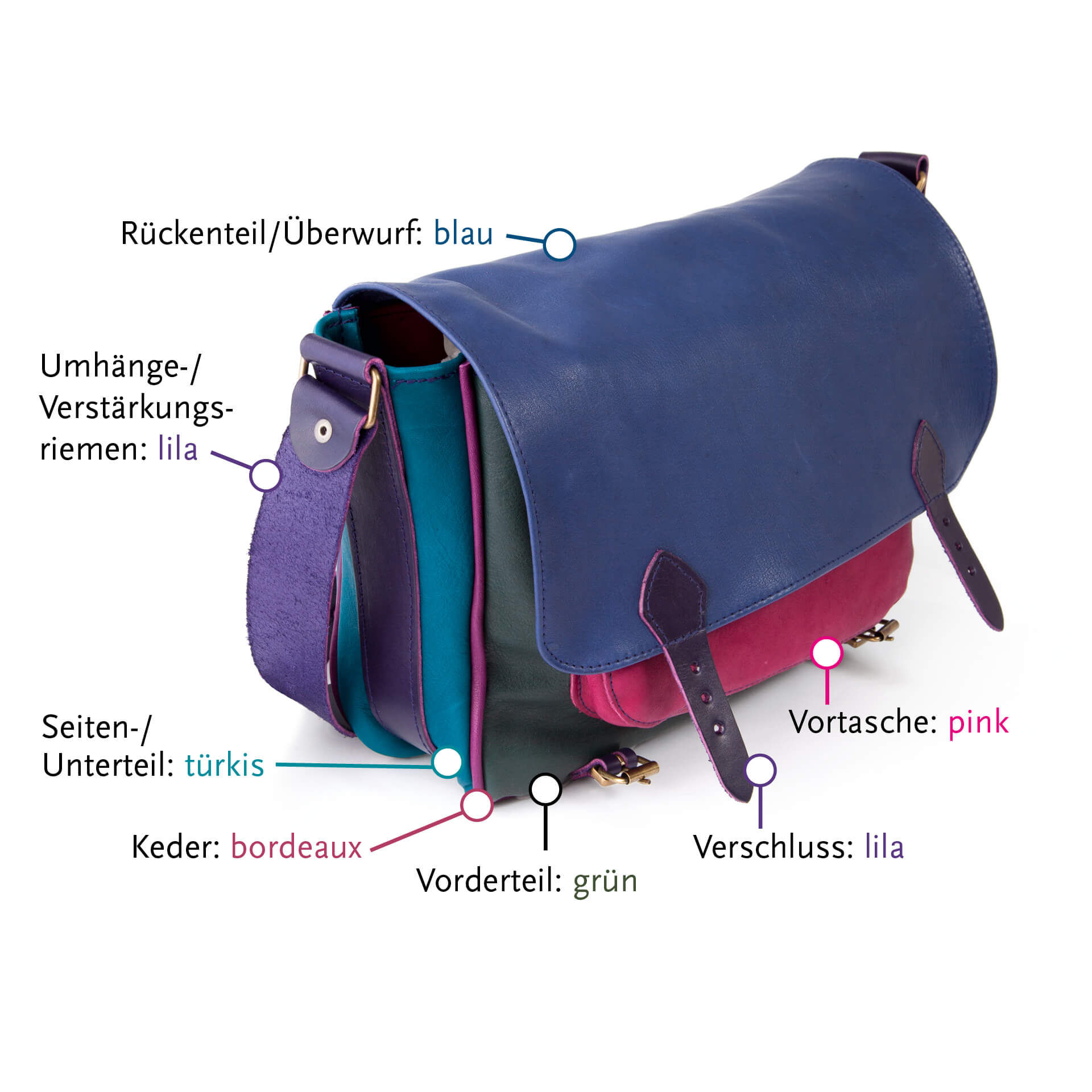 Hirtentasche Bunt